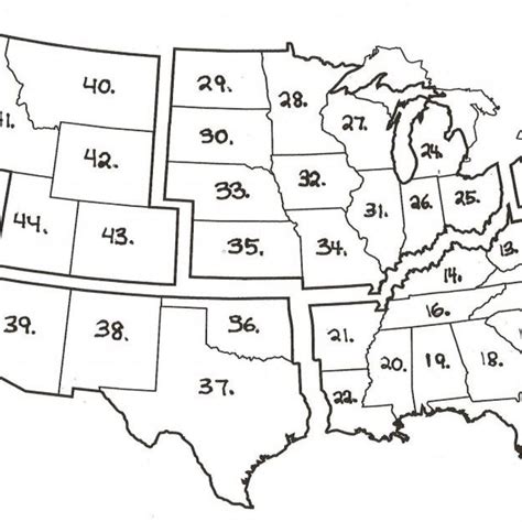 10 Blank Map Of The United States Numbered Image Hd W
