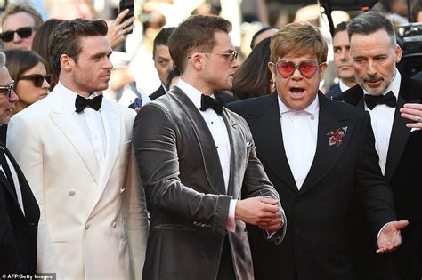 Elton John Taron Egerton And Richard Madden At Rocketman Premiere