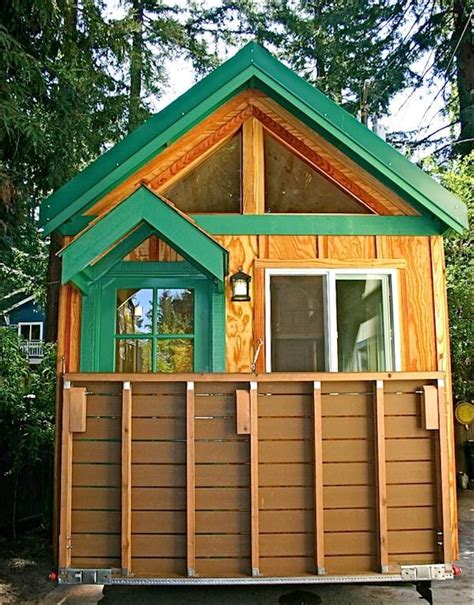 'portal' modified for remote site. Tiny House with a Flip Up Porch