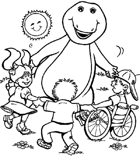 Printable Coloring Pages Barney Coloring Pages