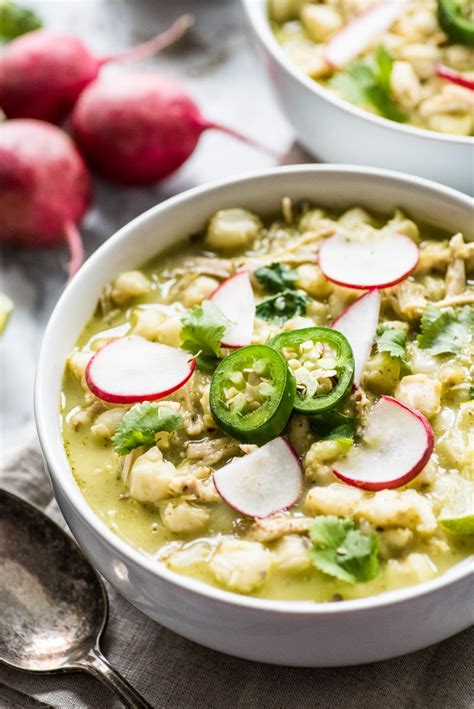 Don't let the amount of peppers in this recipe scare you. Chicken Pozole Verde - Isabel Eats {Easy Mexican Recipes}