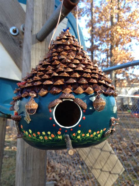 Gourd Fairy Birdhouse Painted Gourds Hand Painted Gourds Gourds