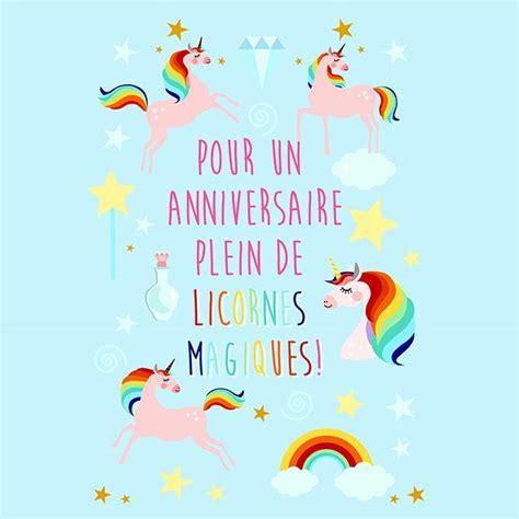 Invitation Anniversaire A Imprimer Licorne