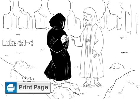 Jesus Tempted In The Desert Coloring Pages For Kids Connectus