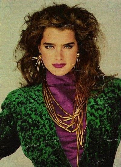 Brooke Shields Purple Green Love 1980s Fashion Trends