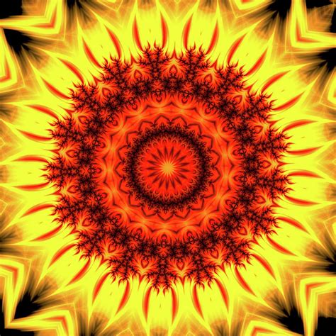 Fire Mandala Art Orange And Yellow Digital Art By Matthias Hauser Pixels