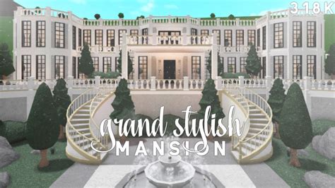 Bloxburg Grand Stylish Mansion Build Youtube