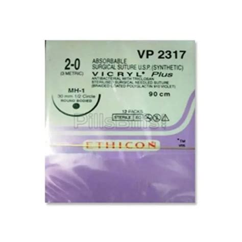 Buy Vp 2317 Ethicon Vicryl Absorbable Surgical Sutures Mh 1 30mm 12