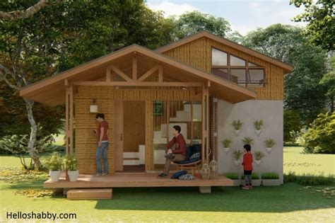 Tiny Bahay Kubo Design With Loft Bedroom 26 Sqm
