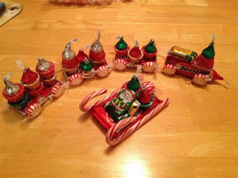 Christmas Train And Sleigh Made Out Of Candy Treats Christmas Candy