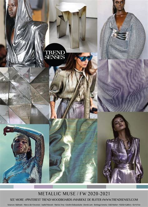 Metallic Muse Fw2020 2021 Fashion Trending Moodboard Fashion