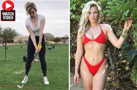 Paige Spiranac Instagram Golfer Almost Spills Out Of Top In Valentine S Day Video Daily Star