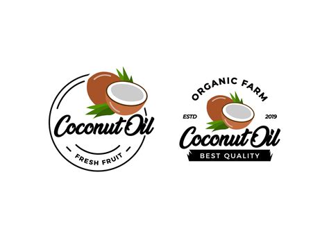 Coconut Oil Logo Design Template 9521793 Vector Art At Vecteezy