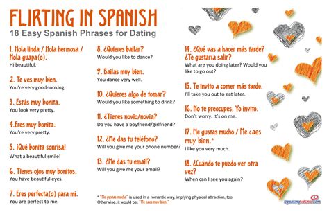 Another post will follow this one where i will show how to describe someone physically in spanish. Flirting in Spanish: 18 Easy Spanish Phrases for Dating