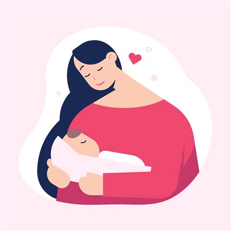 Mother Holding Cute Baby Happy Mothers Day 661982 Vector Art At Vecteezy
