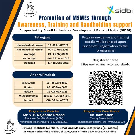 Promotion Of Msmes Through Awareness Training And Handholding Support