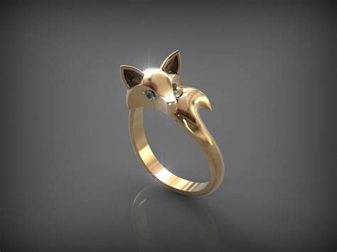 3d Printable Model Fox Ring Rings Cgtrader