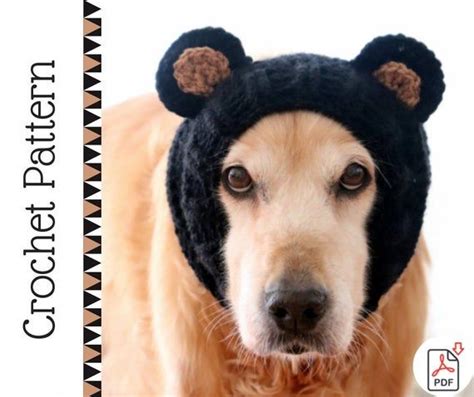 Crochet Pattern Bear Dog Snood Pdf Instructions For Crochet Etsy