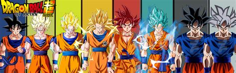All of dragon ball in order. Goku All Super Saiyan Forms Poster/Wallpaper by aryanxcreation on DeviantArt