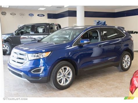 2015 Deep Impact Blue Metallic Ford Edge Sel Awd 103020918 Gtcarlot