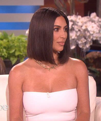 Kim Kardashian Wearing A Bob Hair Style On The Ellen Show Modern
