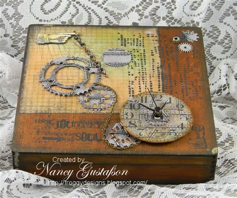 Printable Steampunk Papercraft Decoupage Altered Cigar Boxes