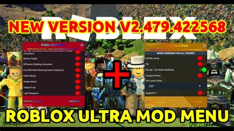 Roblox Mod Menu V 2479422568 New Version For Androidios And Pc Youtube