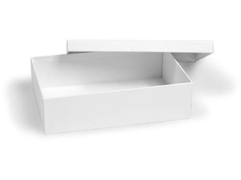 comprar caja de carton rectangular en bruto blanca  modulor