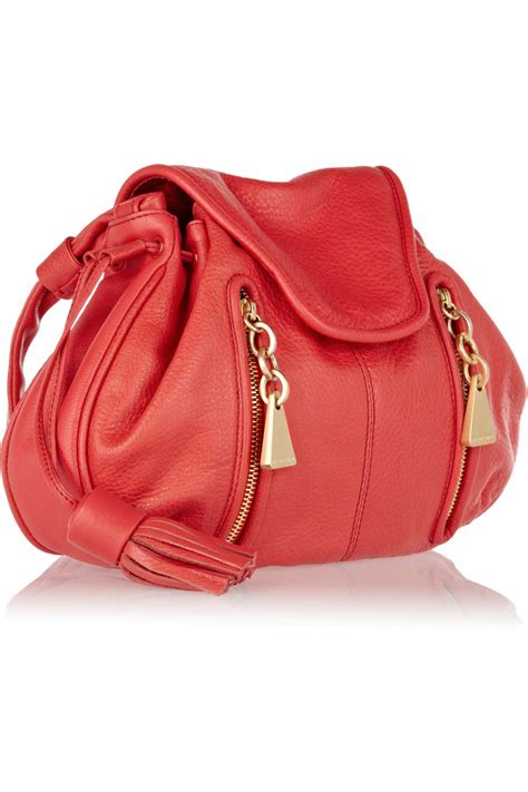 See By Chloé Cherry Textured Leather Shoulder Bag Lyst