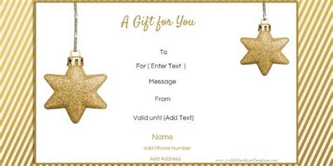 Free Editable Christmas T Certificate Template 23 Designs Bodytech