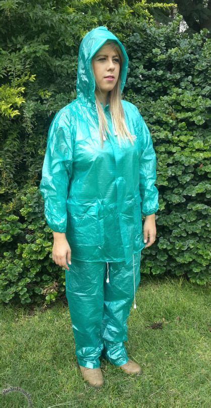 Plastic Rain Suit Rainwear Girl Rain Wear Vinyl Clothing