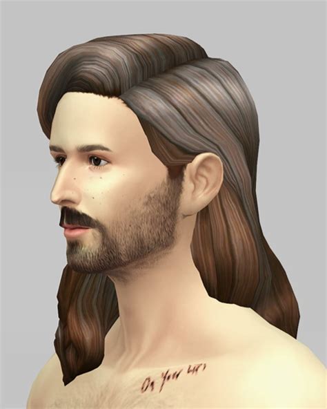 Rusty Nail Long Wavy Classic Hair For Him V2 Sims 4 Hairs