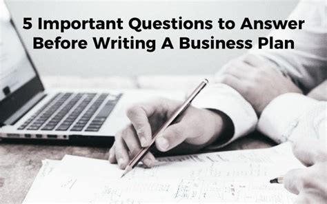 5 Important Questions To Answer Before Writing A Business Plan Aurosign