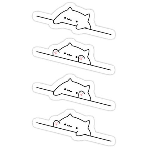Bongo Cat Sticker Set Sticker By Tuckerdotcom In 2021 Cat Sticker Set