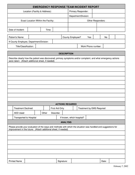 How To Write An Incident Report For Work Sample Pdf Template