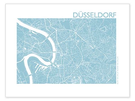 City Map Of Dusseldorf De 44spaces Em Póster Posterlounge