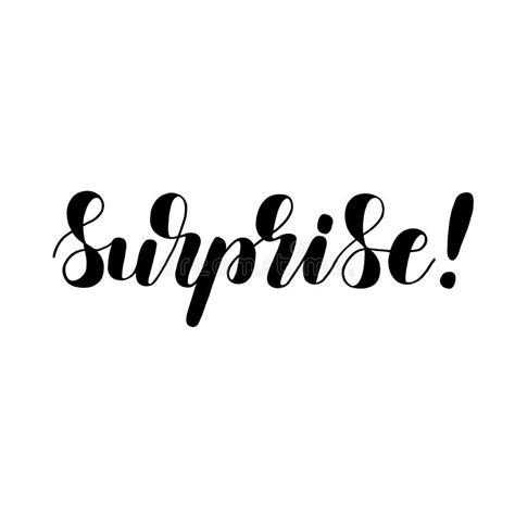 Surprise Calligraphy Lettering Typography Handwritten Design For