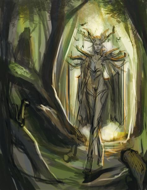 Sketch No 274 Dryad Queen By Olieart On Deviantart Fantasy Character