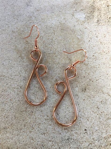 Handmade Copper Wire Earrings By Kaijostudios On Etsy