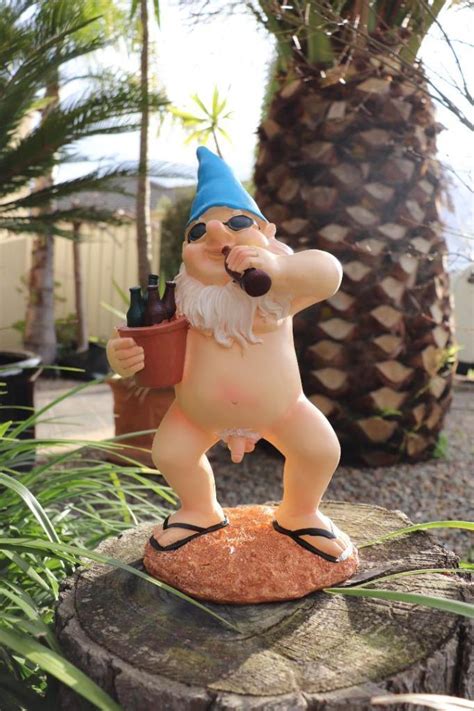 Garden Gnome Naked Nude Gnomes Drinking Beer Naughty Garden Ornament