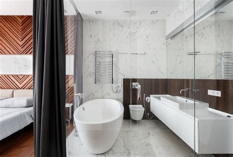 Glass Bathroom Walls In Modern Apartment By Svoya Architecture Beast