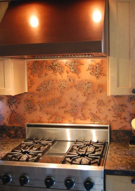 This Is A Backsplash Created With Our Bamboo Patina Copper Finish