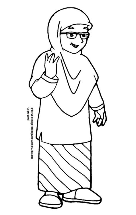 Warnailah dengan cantik lalu berikan kepada bunda tercinta sebagai hadiah. Selendang Ibu | Kartun, Gambar