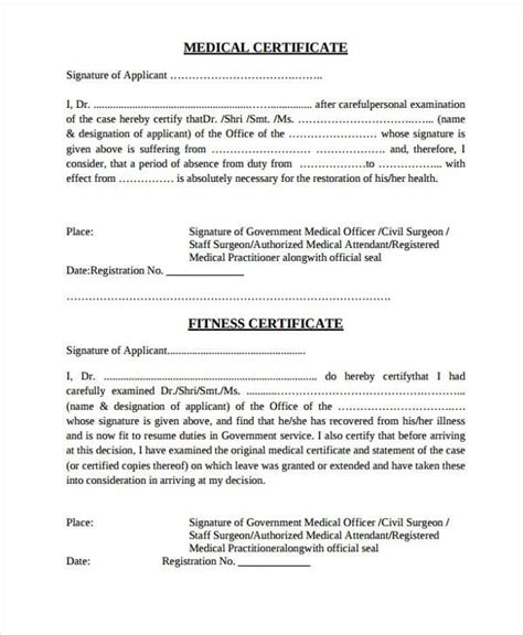 35 Medical Certificate Templates In Pdf Certificate Format Certificate Templates Medical