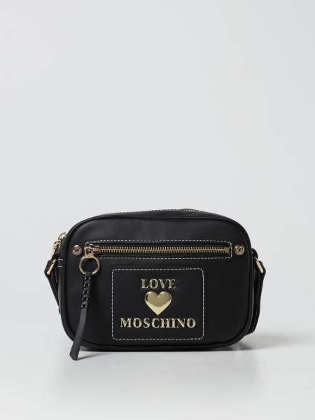Love Moschino Bag In Synthetic Leather With Logo Black Love