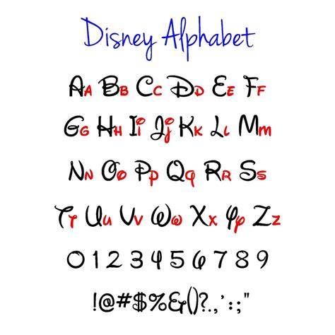 Disney Alphabet Disney Svg Disney Svg Alphabet Vector Etsy Disney Alphabet Lettering