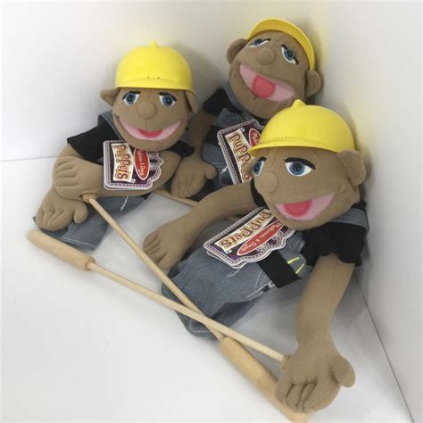 15 Construction Worker Puppet Melissa And And Doug 2555 Set Of 3