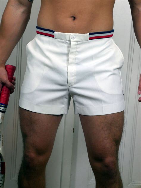 1970s Tennis Shorts Retro Short White Tennis Shorts Vintage Sports Shorts W Red White Blue