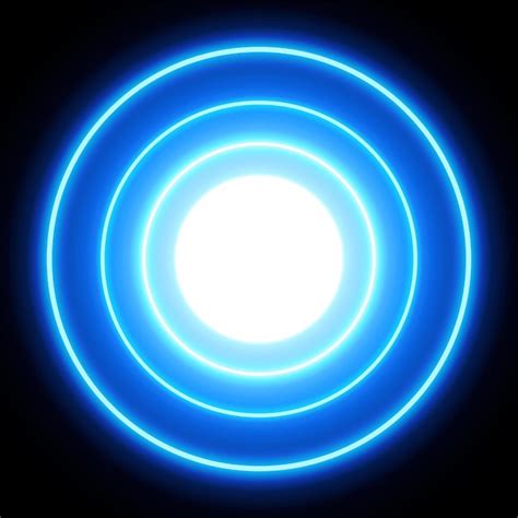 Premium Vector Blue Neon Light Circles Abstract Background Vector