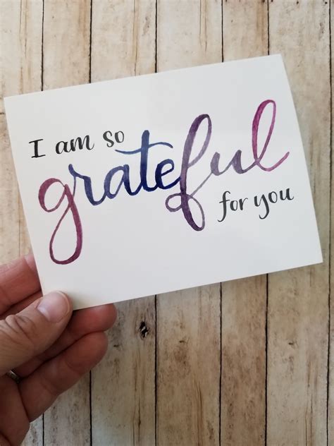 I Am So Grateful For You Greeting Card Blank Inside Etsy